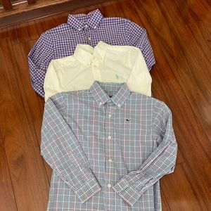 Bundle of 3 boys button down dress shirts